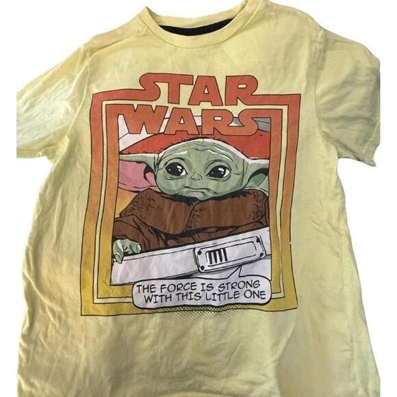 Star Wars Mandalorian Grogu Baby Yoda T-Shirt YS 14/16 - New - Picture 2 of 3